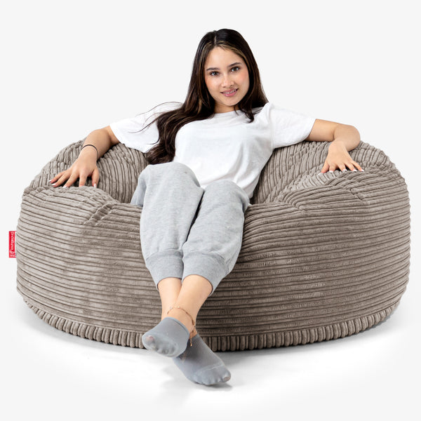 Saccosekk Sofa 'Mammut' - Kordfløyel Duegrå 01