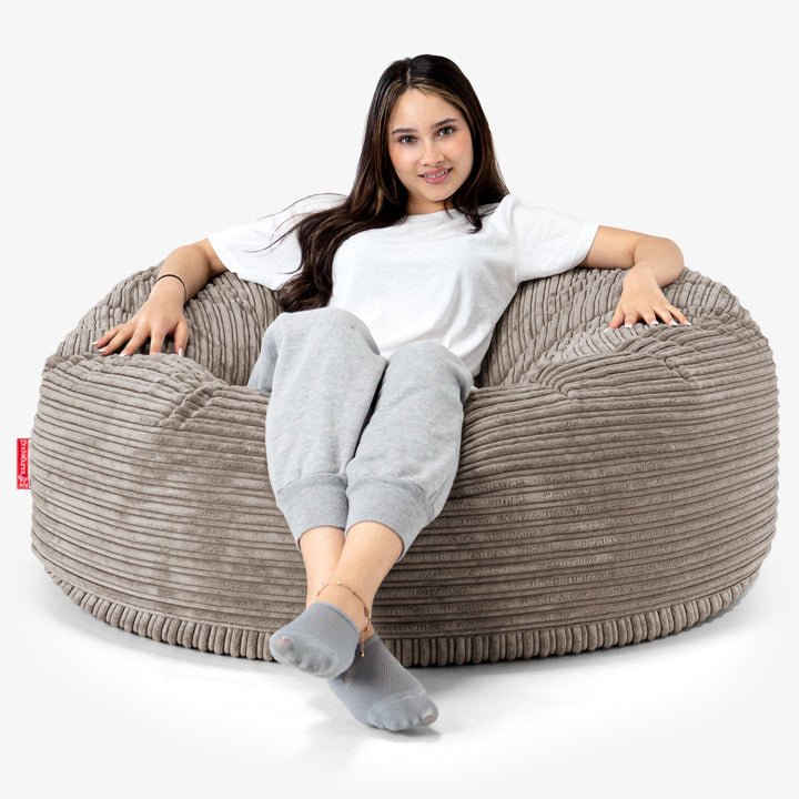 Saccosekk Sofa 'Mammut' - Kordfløyel Duegrå 01