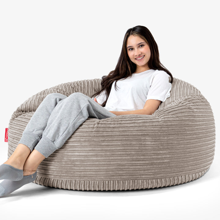 Saccosekk Sofa 'Mammut' - Kordfløyel Duegrå 02