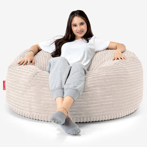 Saccosekk Sofa 'Mammut' - Kordfløyel Elfenben