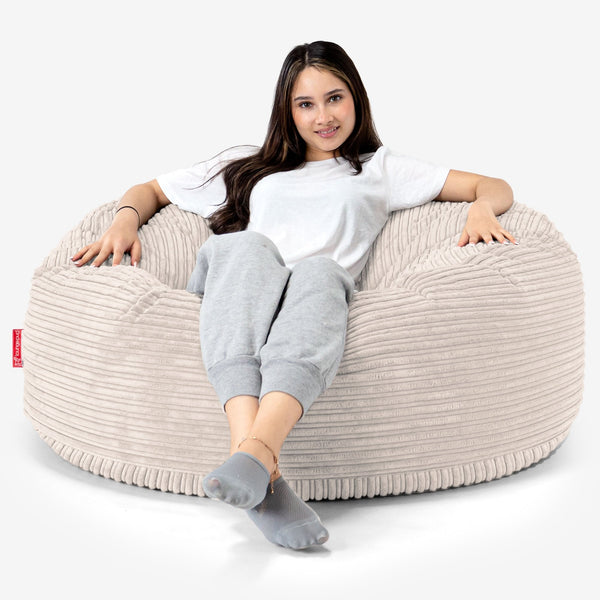 Saccosekk Sofa 'Mammut' - Klassisk Cord Elfenben 01