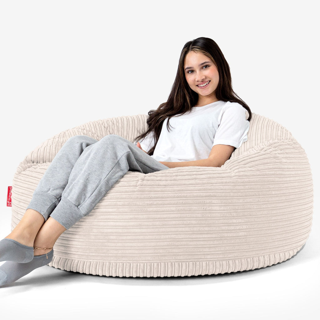 Saccosekk Sofa 'Mammut' - Klassisk Cord Elfenben 04