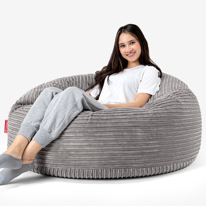 Saccosekk Sofa 'Mammut' - Kordfløyel Grafitt 04