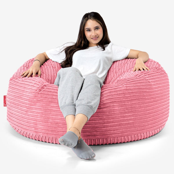 Saccosekk Sofa 'Mammut' - Kordfløyel Korall 01