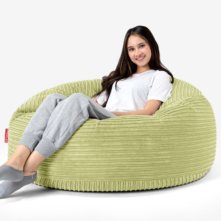 Saccosekk Sofa 'Mammut' - Kordfløyel Lime 04