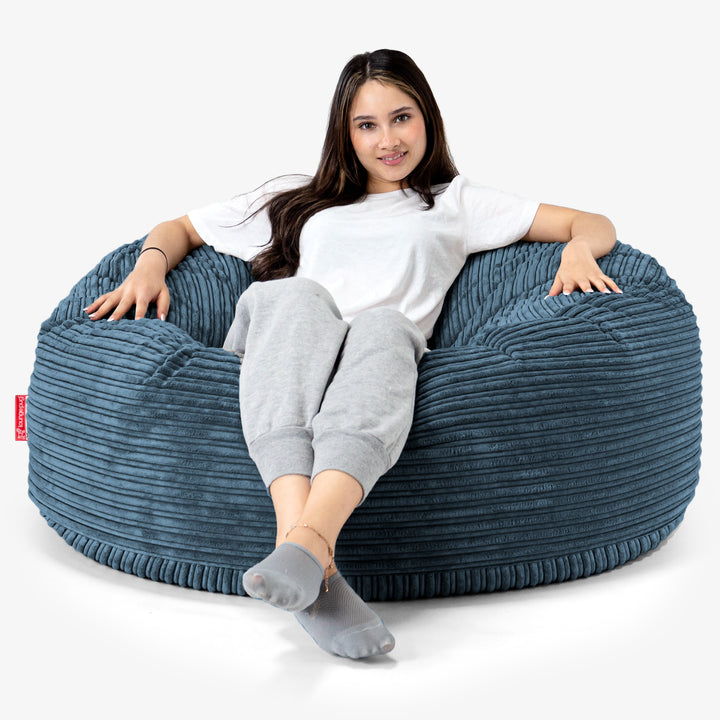 Saccosekk Sofa 'Mammut' - Kordfløyel Marineblå 01