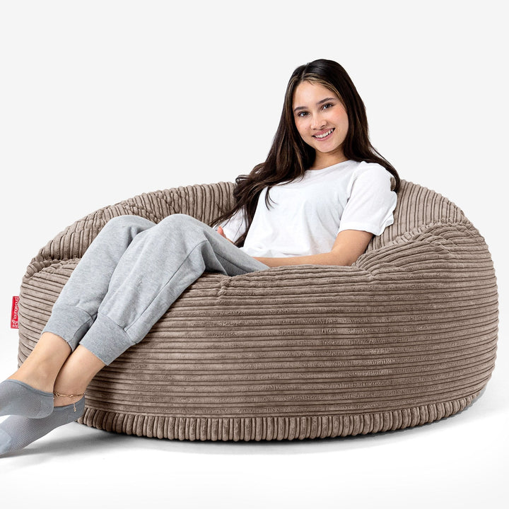 Saccosekk Sofa 'Mammut' - Kordfløyel Mokka 04