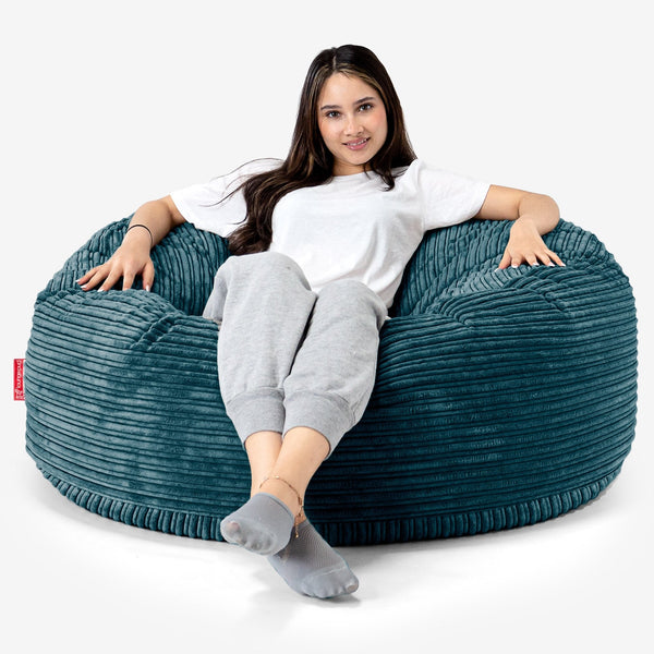 Saccosekk Sofa 'Mammut' - Klassisk Cord Mørketurkis 01