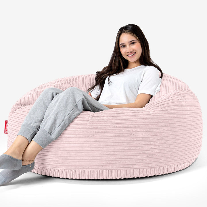 Saccosekk Sofa 'Mammut' - Kordfløyel Rødmerosa 04