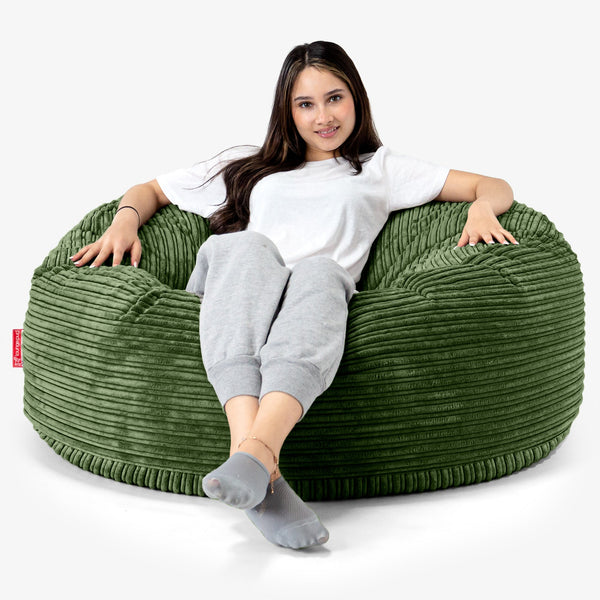 Saccosekk Sofa 'Mammut' - Klassisk Cord Skoggrønn 01