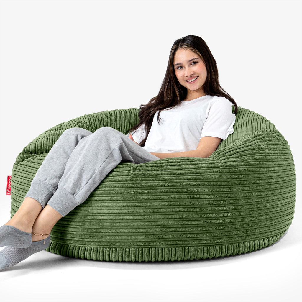 Saccosekk Sofa 'Mammut' - Klassisk Cord Skoggrønn 04