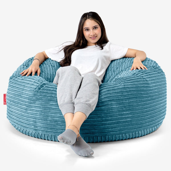 Saccosekk Sofa 'Mammut' - Klassisk Cord Turkis 01