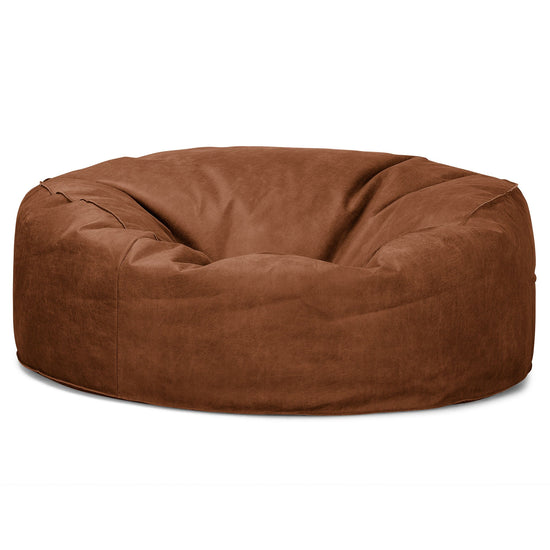 Saccosekk Sofa 'Mammut' - Vintage Skinn Britisk Brun 04