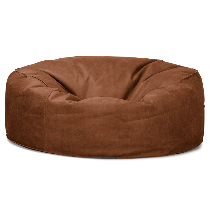 Saccosekk Sofa 'Mammut' - Vintage Skinn Britisk Brun 04