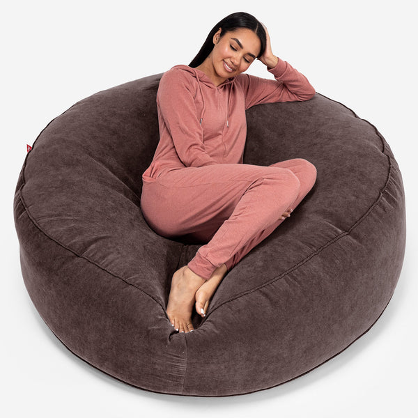 Saccosekk Sofa 'Mega-Mammut' - Bristol Flock Sjokolade 01