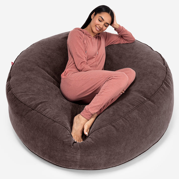 Saccosekk Sofa 'Mega-Mammut' - Bristol Flock Sjokolade 01