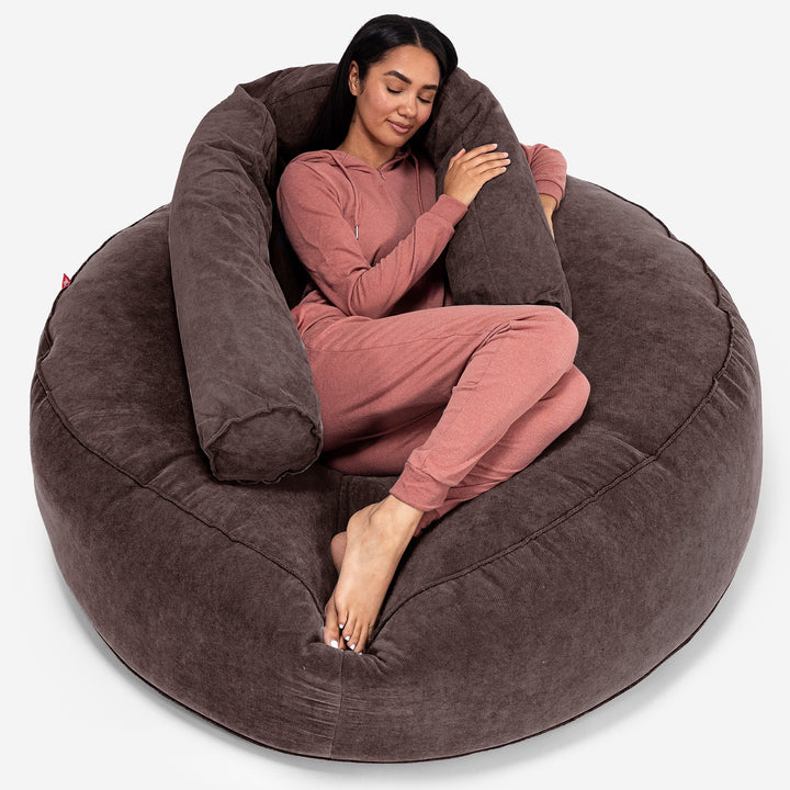Saccosekk Sofa 'Mega-Mammut' - Bristol Flock Sjokolade 02