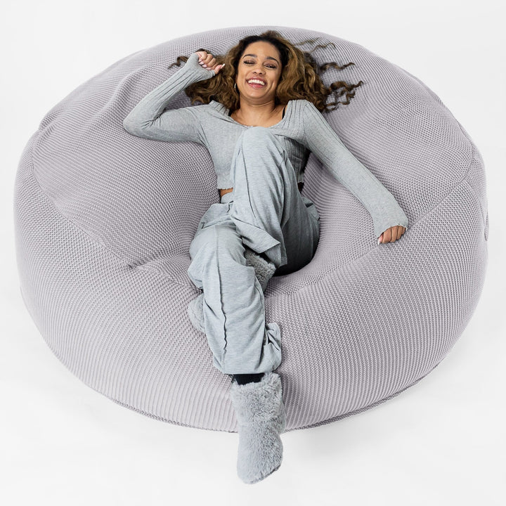 Saccosekk Sofa 'Mega-Mammut' - 100% Bomull Ellos Lysegrå 03