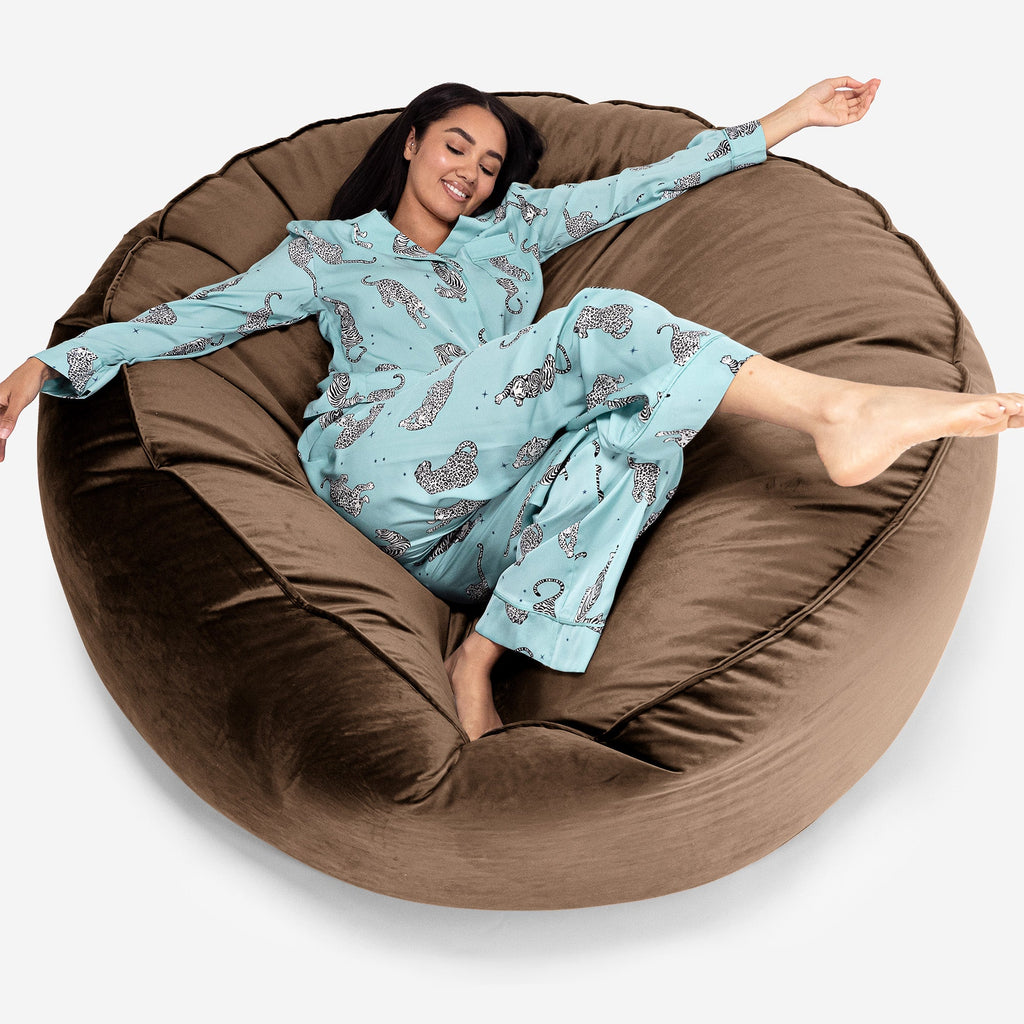 Saccosekk Sofa 'Mega-Mammut' - Fløyel Espresso 01