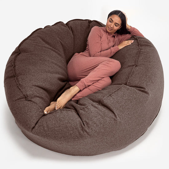 Saccosekk Sofa 'Mega-Mammut' - Interalli Ull Brun 01