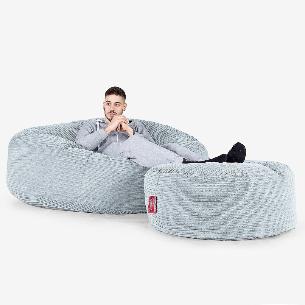 Saccosekk Sofa 'Mega-Mammut' - Klassisk Cord Babyblå 02