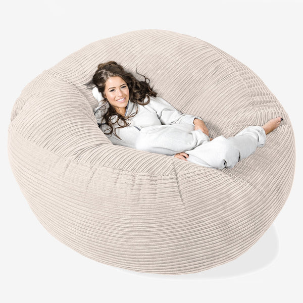 Saccosekk Sofa 'Mega-Mammut' - Klassisk Cord Elfenben 01