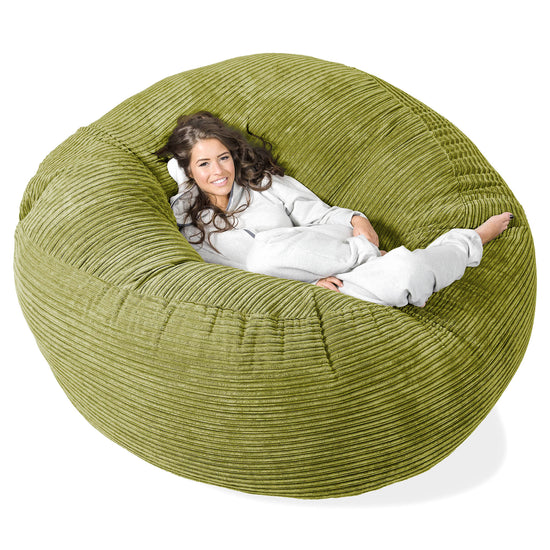 Saccosekk Sofa 'Mega-Mammut' - Kordfløyel Lime 01