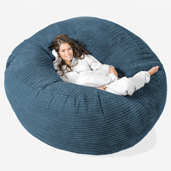 Saccosekk Sofa 'Mega-Mammut' - Kordfløyel Marineblå 01