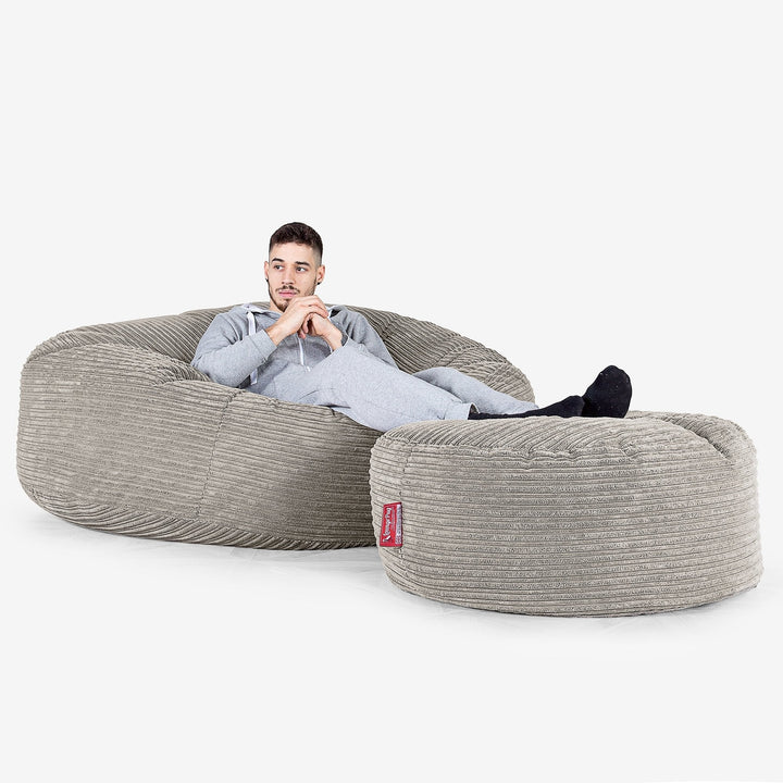 Saccosekk Sofa 'Mega-Mammut' - Kordfløyel Mink 02