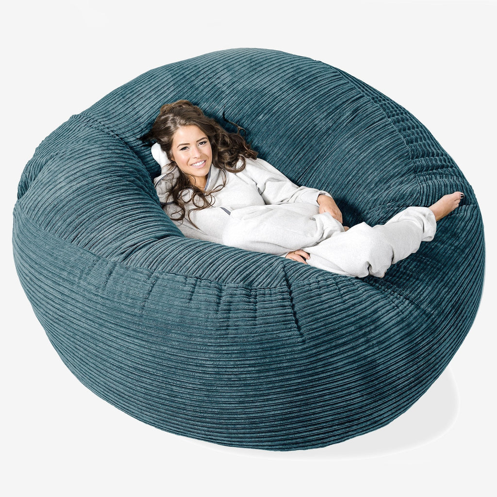 Saccosekk Sofa 'Mega-Mammut' - Klassisk Cord Mørketurkis 01