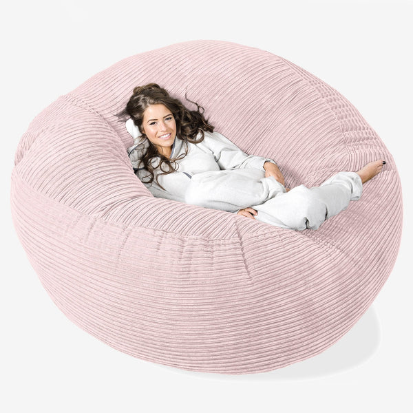 Saccosekk Sofa 'Mega-Mammut' - Kordfløyel Rødmerosa 01