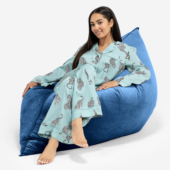 Saccosekk XXL - Fløyel Marineblå 04