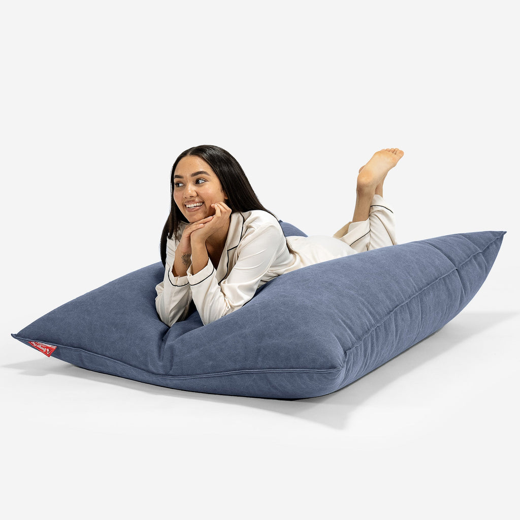 Saccosekk XXL - Steinvasket Denim Marineblå 03