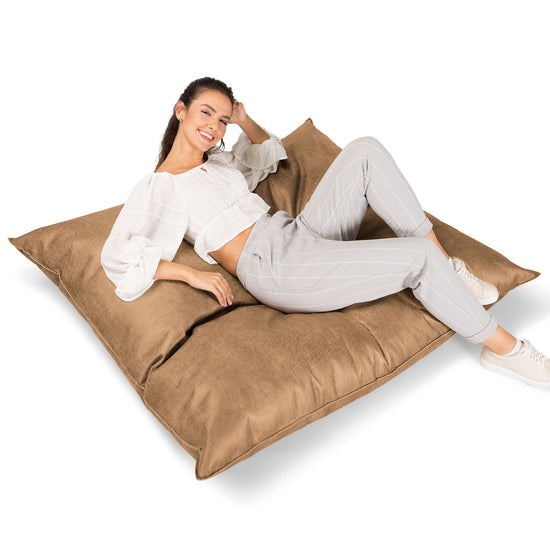 Saccosekk XXL - Vintage Skinn Honning Brun 03