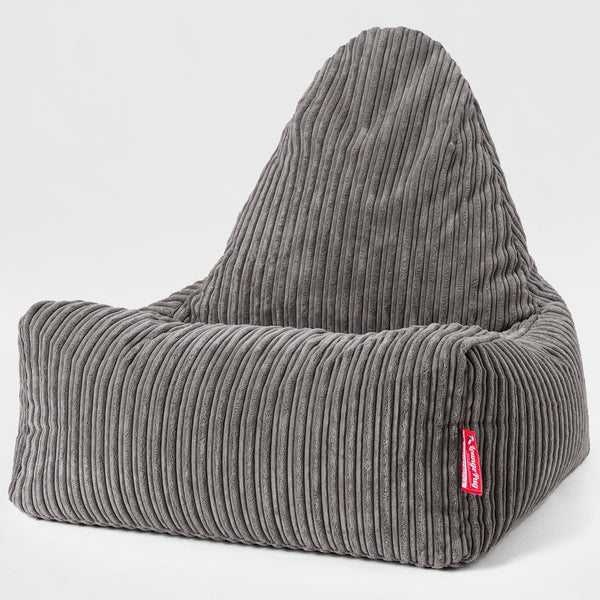 Scandi Lounge Saccosekk-stol - Klassisk Cord Grafitt 01