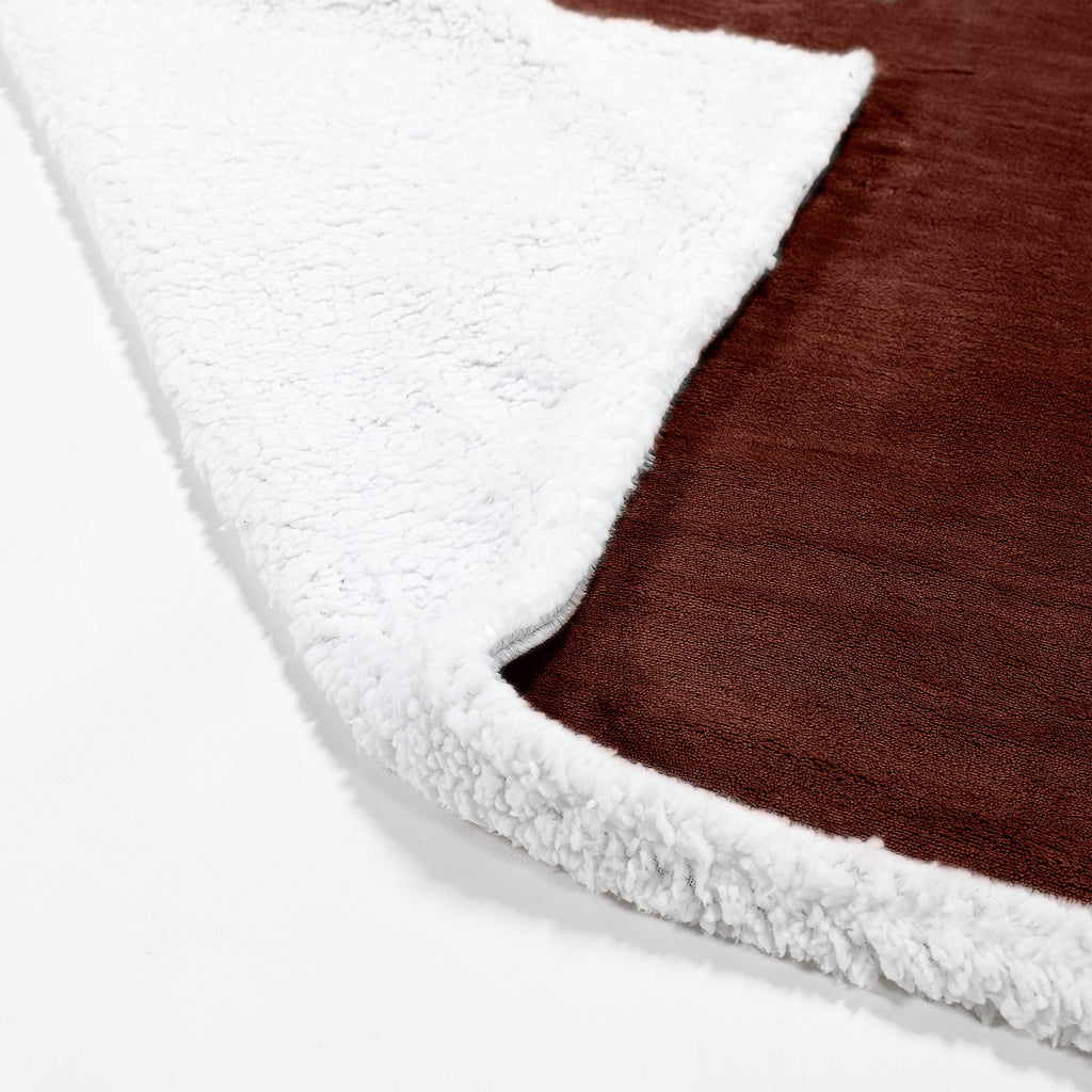 Sherpa-teppe - Fleece Brun 02