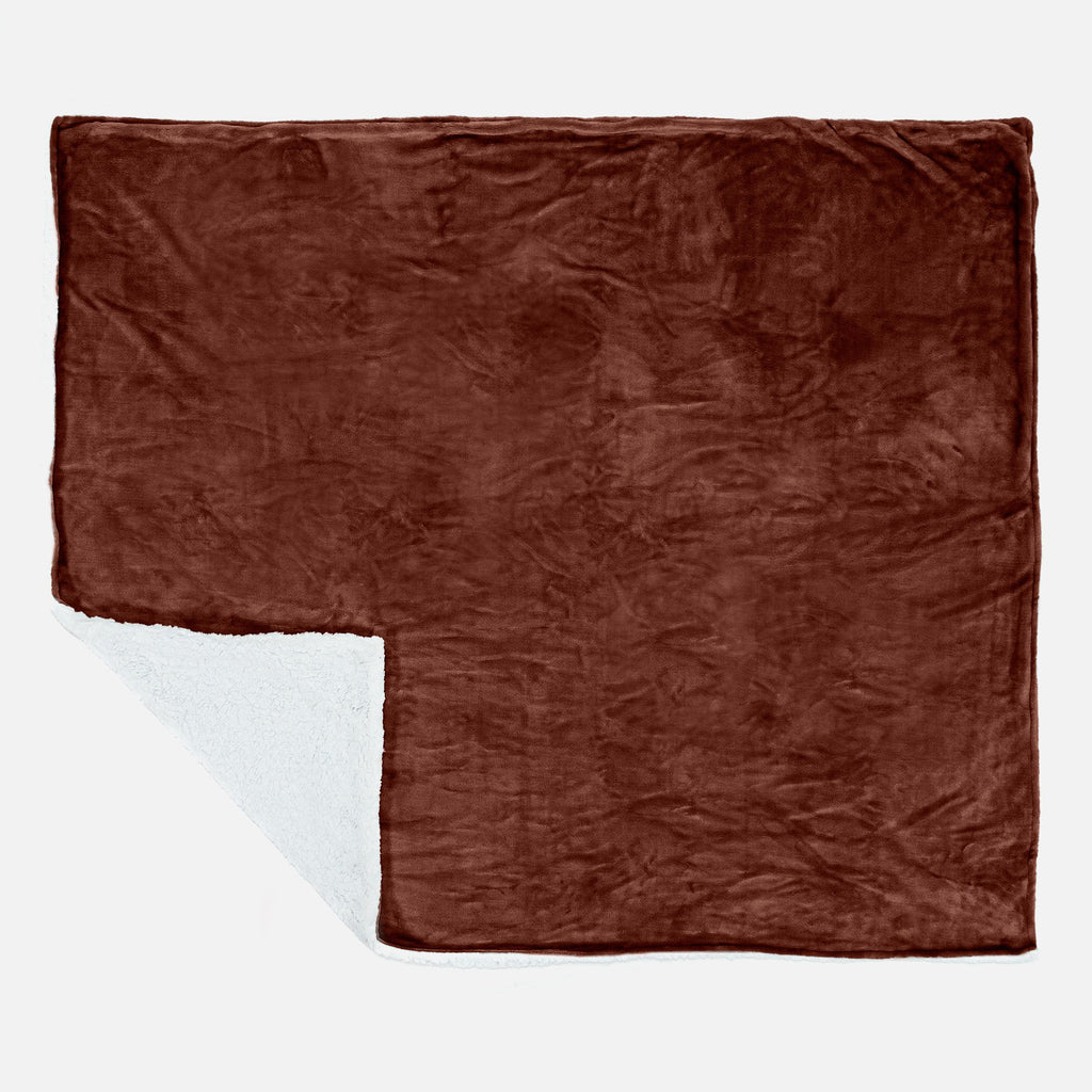 Sherpa-teppe - Fleece Brun 03