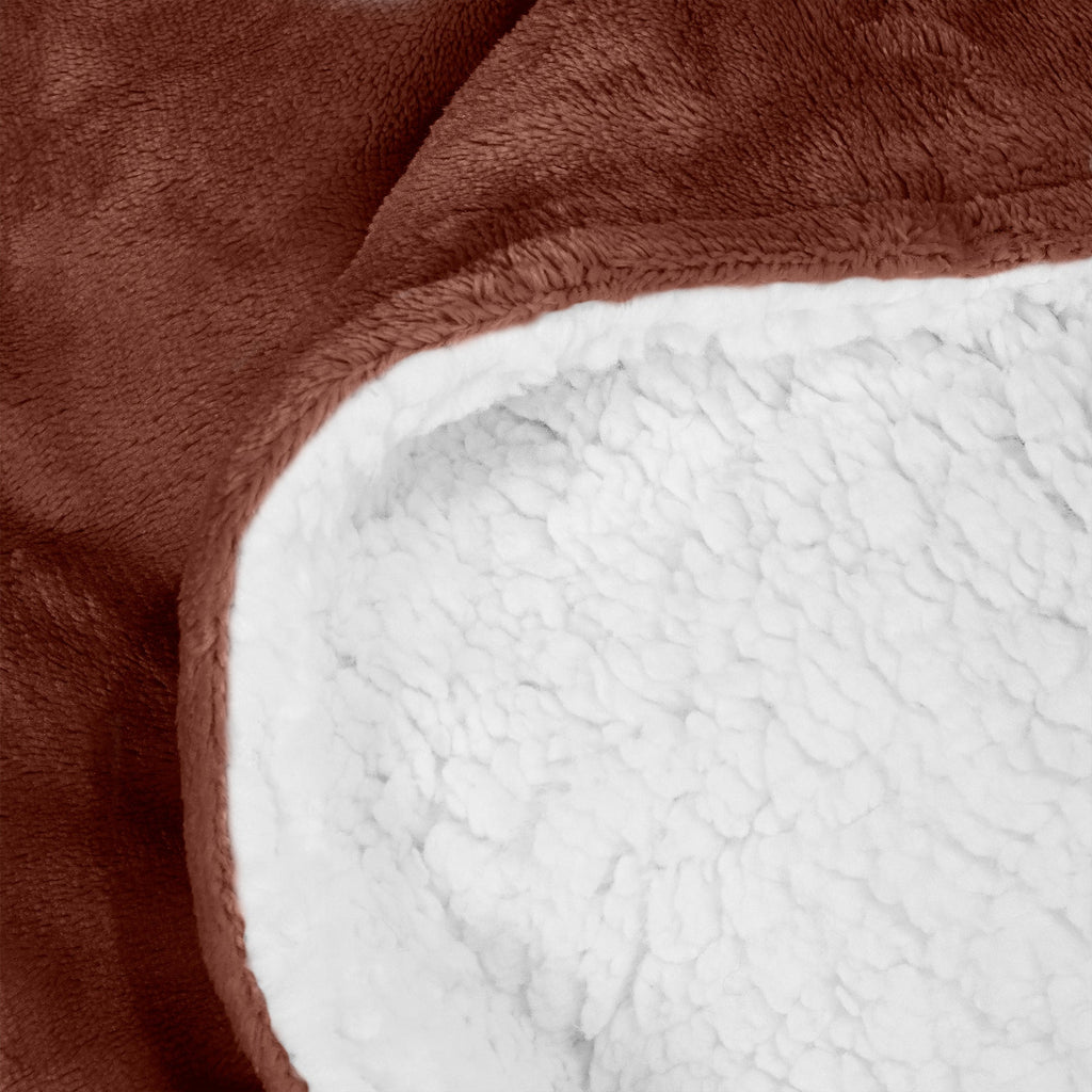 Sherpa-teppe - Fleece Brun 04