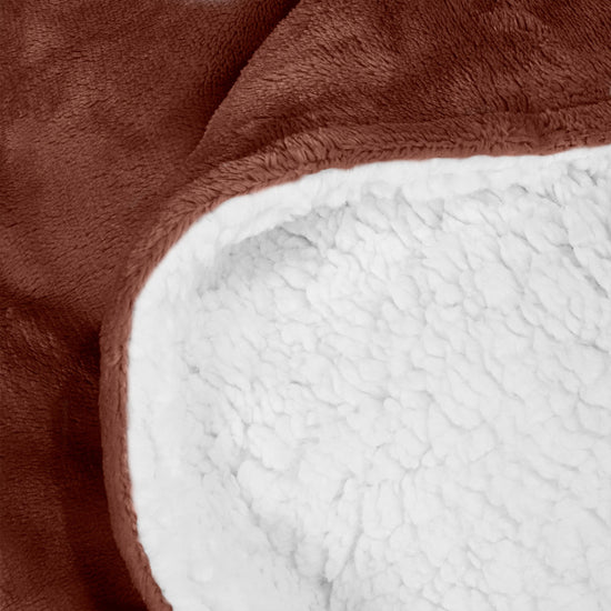 Sherpa-teppe - Fleece Brun 04