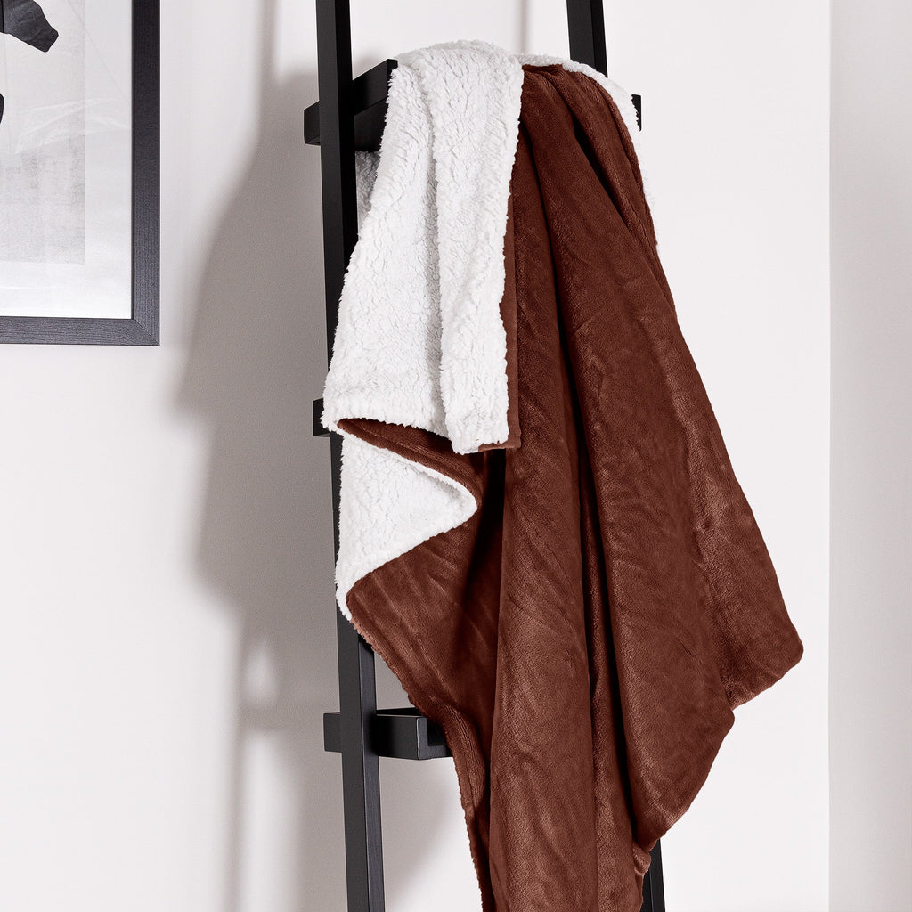 Sherpa-teppe - Fleece Brun 05