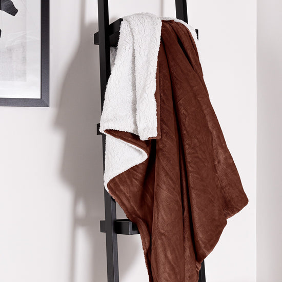 Sherpa-teppe - Fleece Brun 05