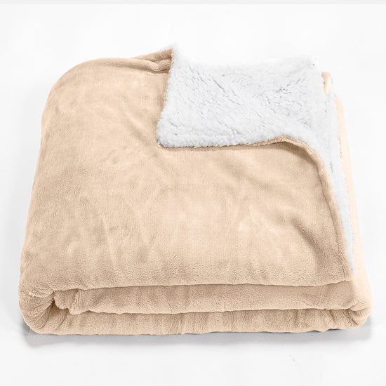Sherpa-teppe - Fleece Elfenben 01