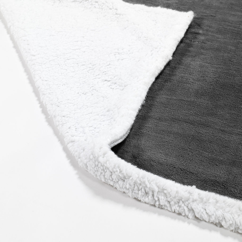 Sherpa-teppe - Fleece Grå 02