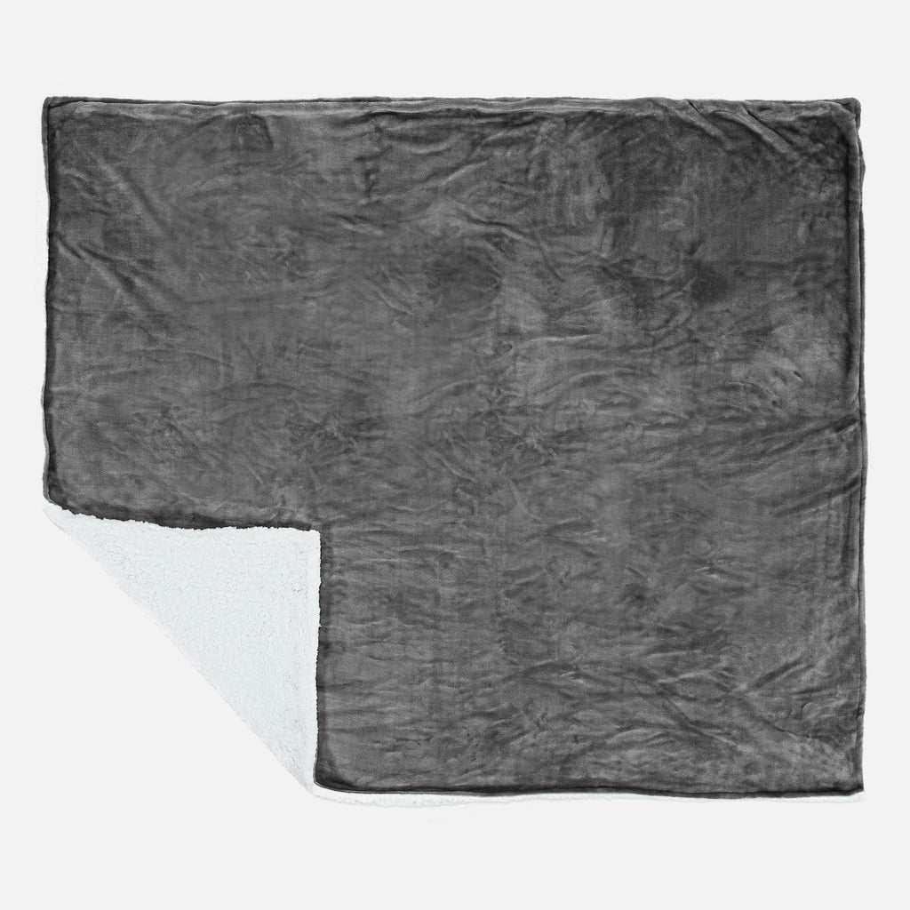 Sherpa-teppe - Fleece Grå 03