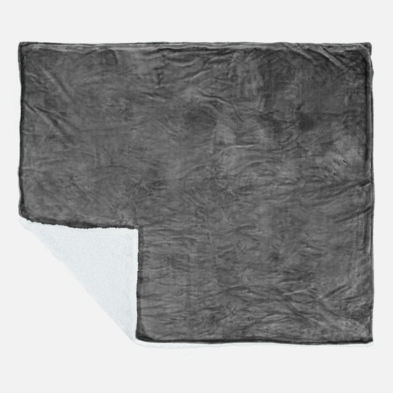 Sherpa-teppe - Fleece Grå 03