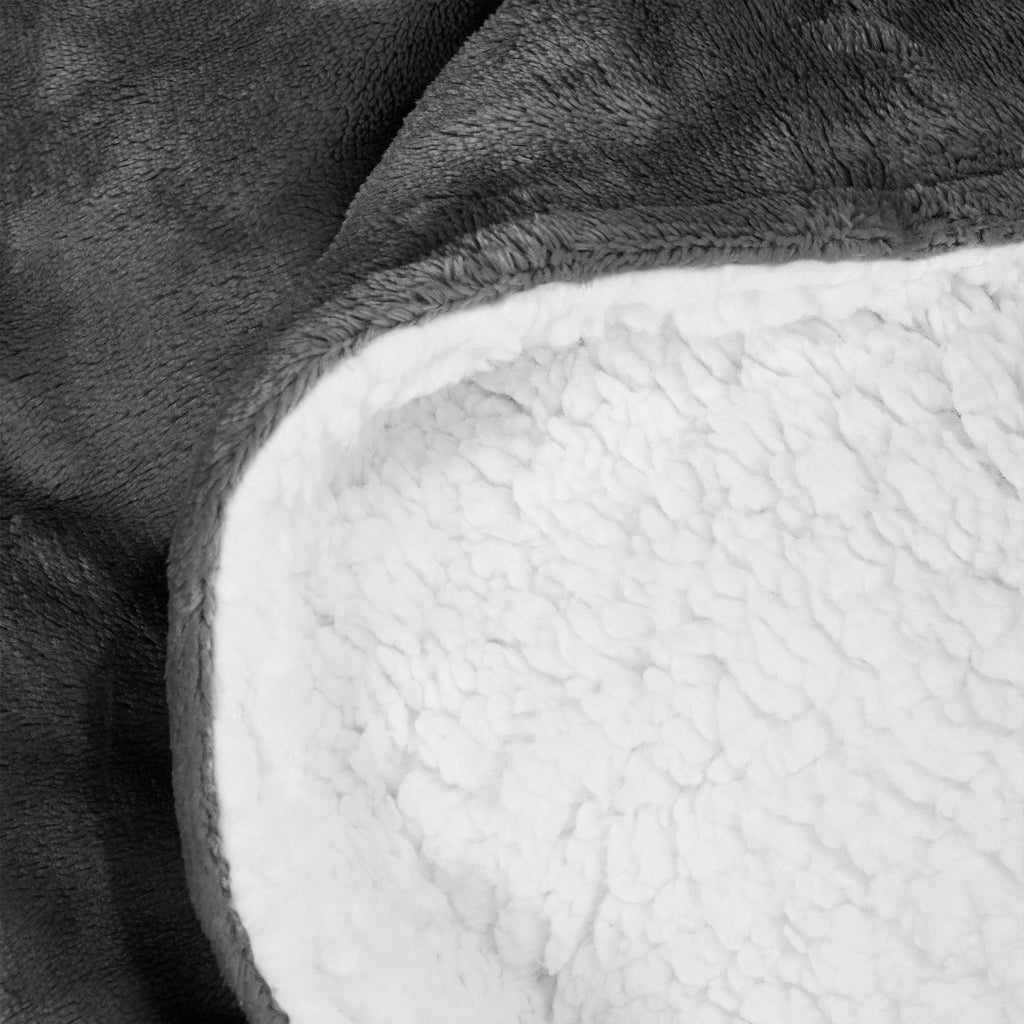 Sherpa-teppe - Fleece Grå 04