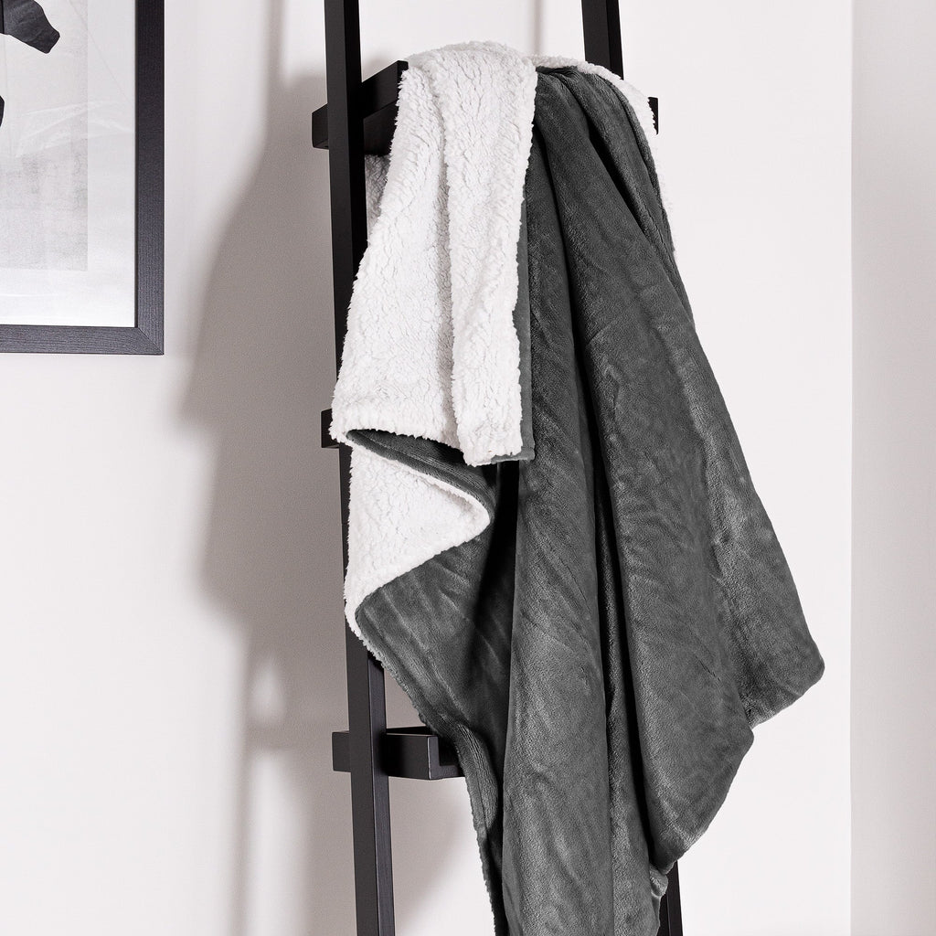 Sherpa-teppe - Fleece Grå 05