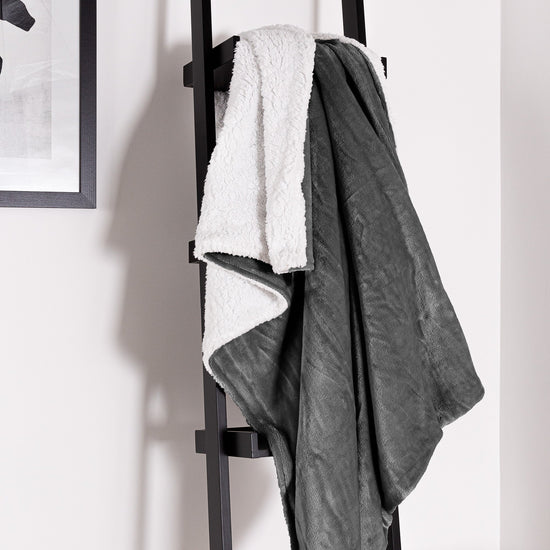 Sherpa-teppe - Fleece Grå 05