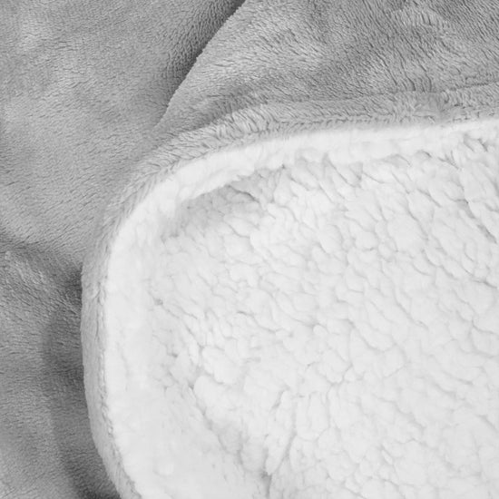 Sherpa-teppe - Fleece Lysegrå 04