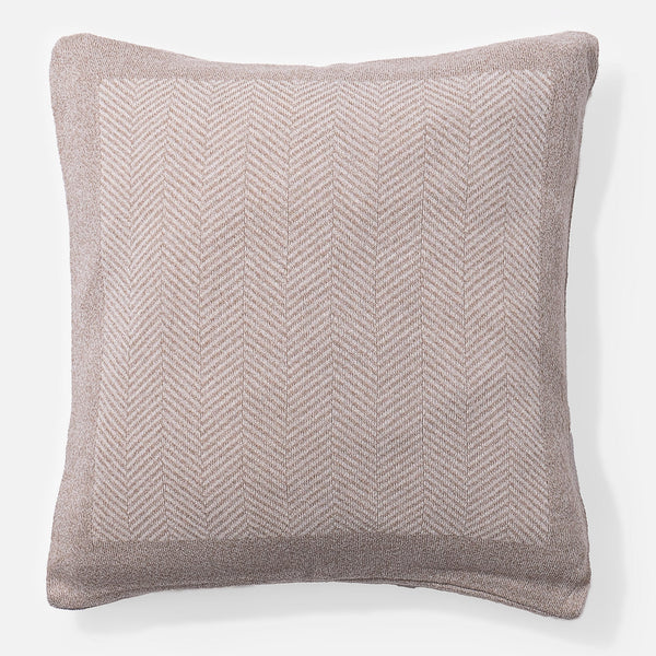 Putetrekk 47 x 47cm - 100% Bomull Sildebensmønster Stein 01